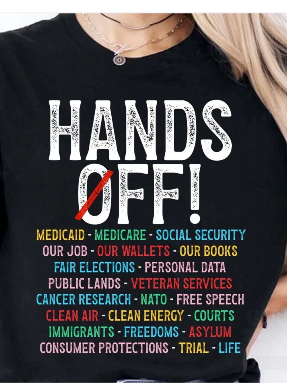 Hands Off! political tee